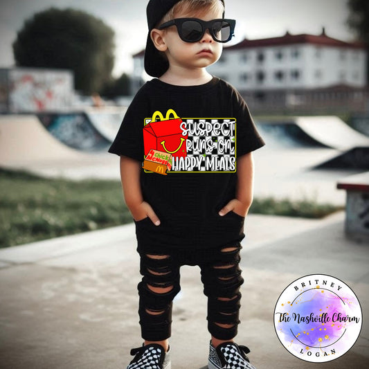 Suspect Runs On Happy Meals Tee